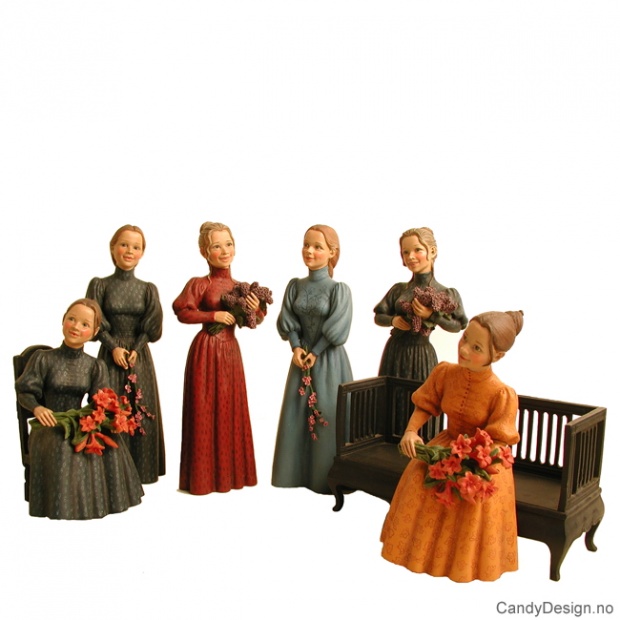 Blomsterdamer assortert