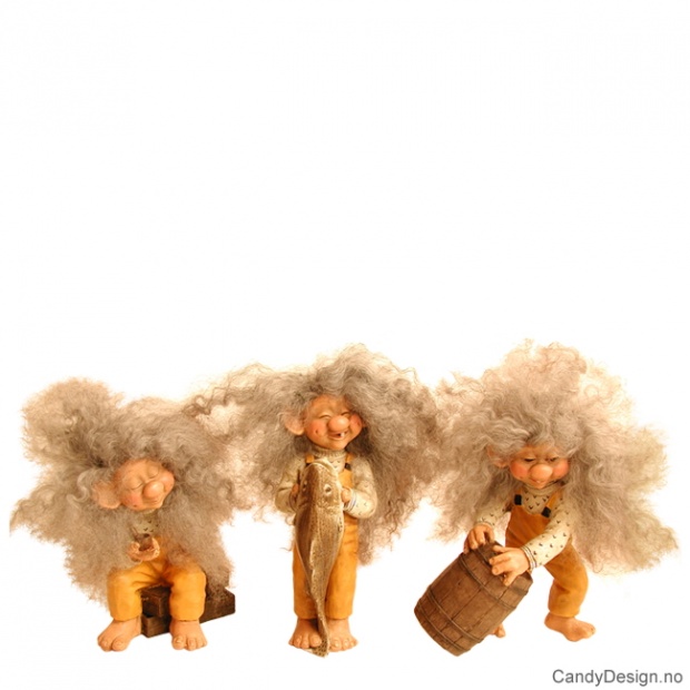 Medium fiskertroll assortert