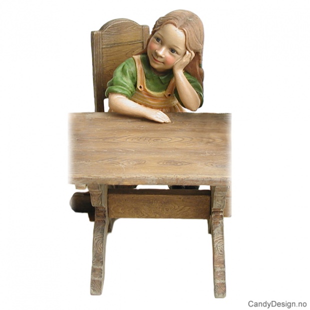 Pike i grønt og orange- kun figurer