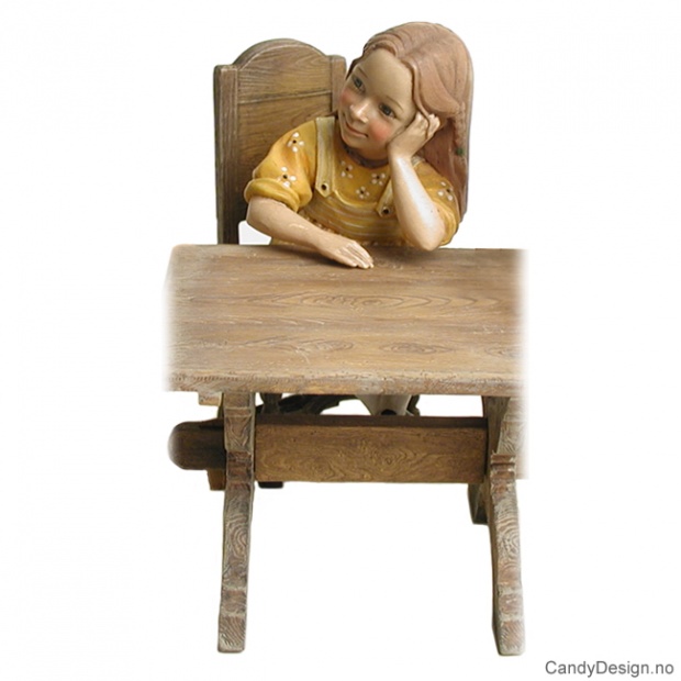 Pike i gult og hvitt- kun figurer