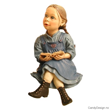 Carl Larsson barn i blått - Pike med bok i hånden