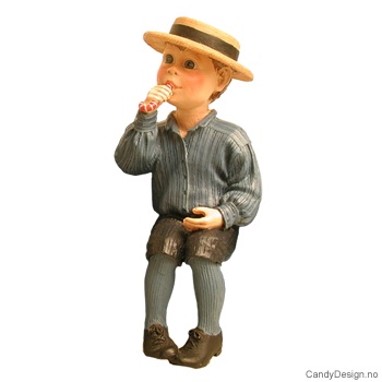 Carl Larsson barn i blått - Gutt med polkagris