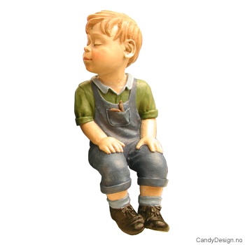 Sittende Carl Larsson barn - Gutt