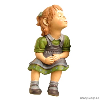 Sittende Carl Larsson barn - Kyssende pike