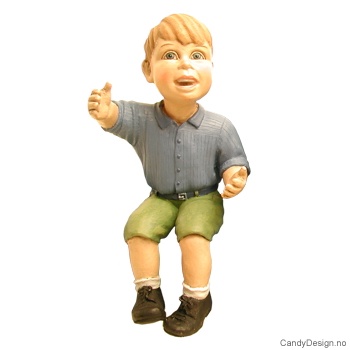 Sittende Carl Larsson barn - Skrytende gutt