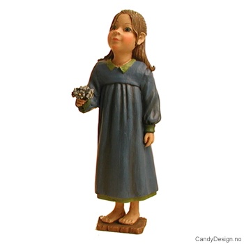 Carl Larsson figur  Pike med blomsterbukett