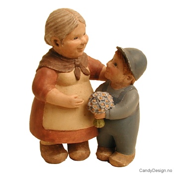 Mona Lærum par - Bestemor med gutt