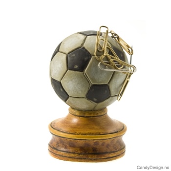 Stor magnetball med stand - Sort/Hvit Fotball