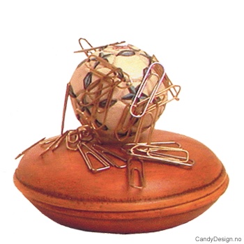 Boks med magnet og ball - Blå/Hvit Fotball