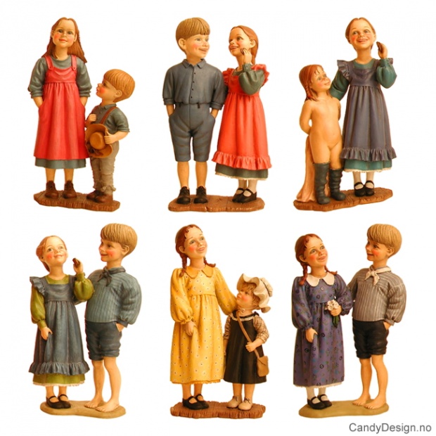 Carl Larsson figurer - Ungdommer i assorterte farger