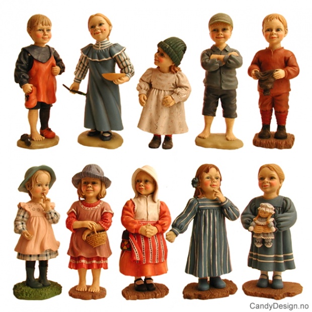 Carl Larsson barn stående assortert