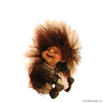 Troll i sorte og hvite klær - Liggende