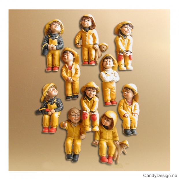 Mini barnehagebarn magneter