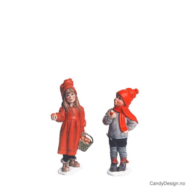 Miniatyr Carl Larsson Britta og bror