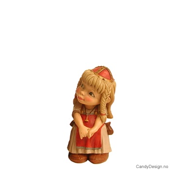 Små forelskede enkle vikingebarn figurer  Viking pike sjenert