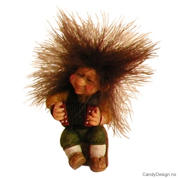 Partytroll med fluffy hår