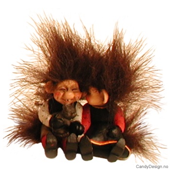 Partytroll med fluffy hår