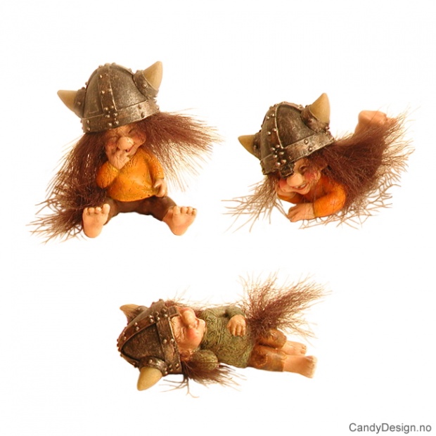 Små suvenir vikingtroll assortert