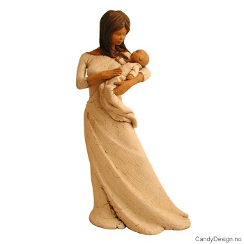 Mor med baby i armkroken