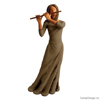 Pike figur med fløyte