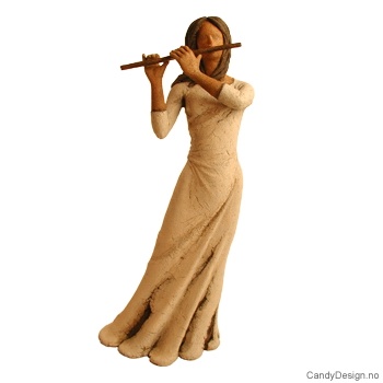 Pike figur med fløyte