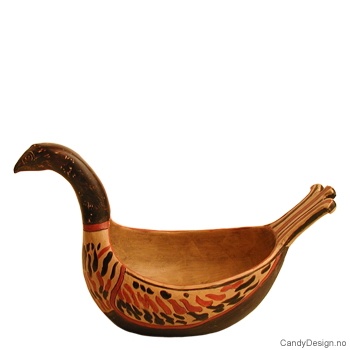 Antikviteter medium farge  Skål med due