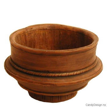 Antikvitet stor brun  Rund skål