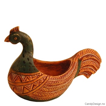 Antikvitet stor i farger  Skål med tiur