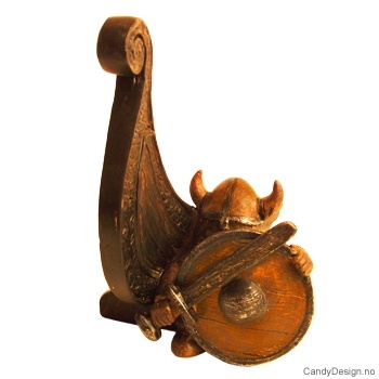 Vikinger i front av skipsstavnen