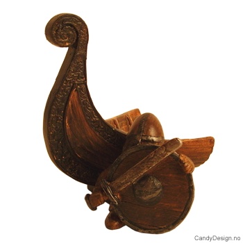 En viking i front av skip