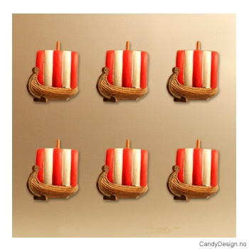 Vikingskip m/seil - magnet