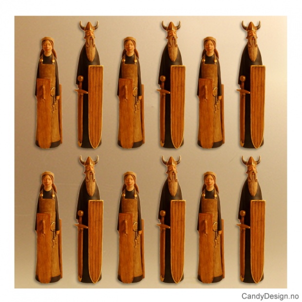 Moderne vikingmagneter assortert