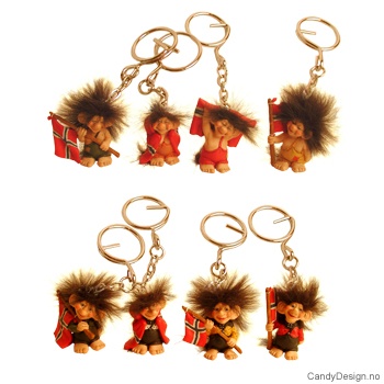 Troll nøkkelringer assortert
