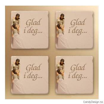 Magnetplate med kvinnefigur - Glad i deg  (mor/datter)