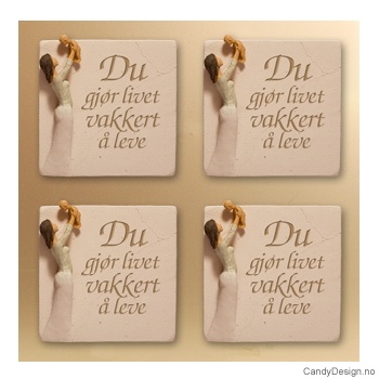 Magnetplate med kvinnefigur - Du gjør livet vakkert å leve  (m/baby)