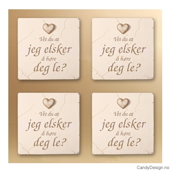 Magnetplate med hjerte og tekst - Vet du at jeg elsker å høre deg le