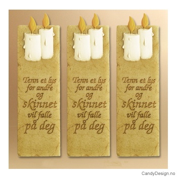 Kjærlighetsord magnet - Tenn et lys for andre og skinnet vil falle på deg