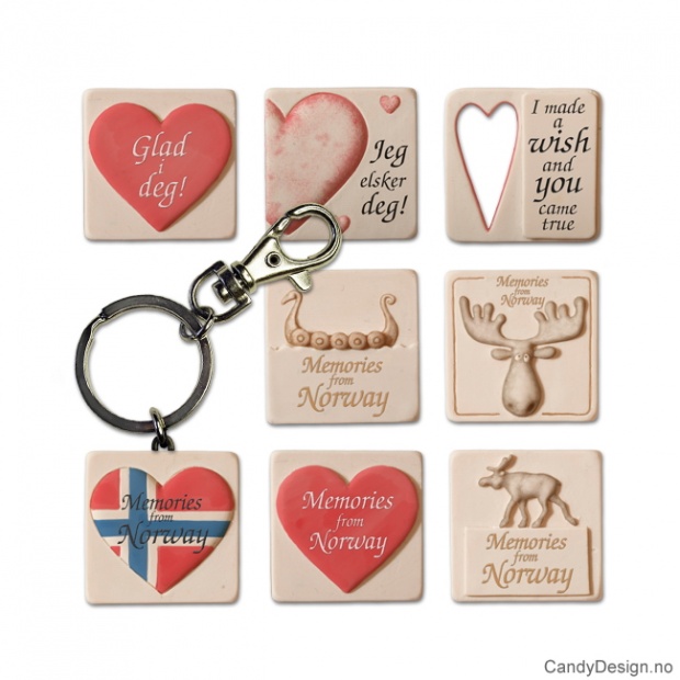 Diverse nøkkelringer elg/hjerte etc.