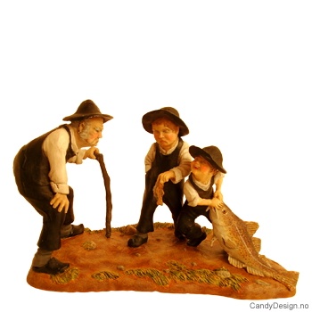 Bestefar studerer fiskelykken