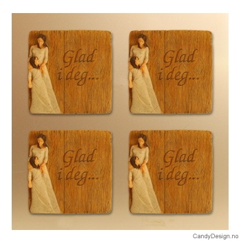 Magnetplate med kjærlighetstekst - Glad i deg (mor/datter)