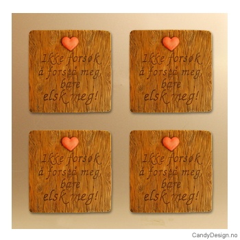 Magnetplate med kjærlighetstekst - Ikke forsøk å forstå meg, bare elsk meg!