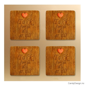 Magnetplate med kjærlighetstekst - Takk for at du er til!