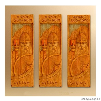 Viking med skjold vikingmagnet