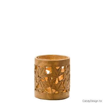 Small stormlykt med blad 