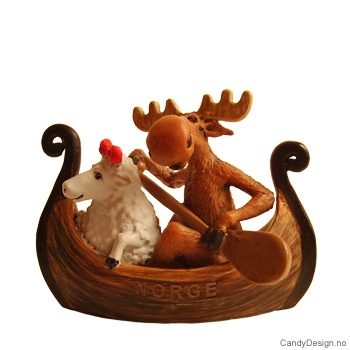 Elg og sau i vikingskip