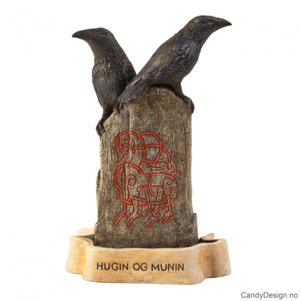 Odins ravner Hugin og Munin 