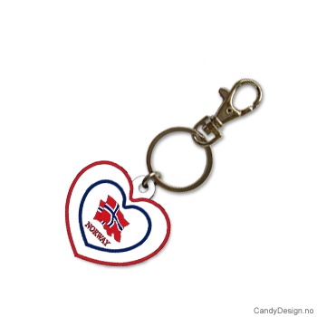 Suvenir nøkkelringer med Norsk flagg