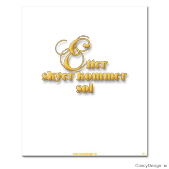 Kjøleskapsmagnet i gummi med visdomsord - Etter skyer kommer sol