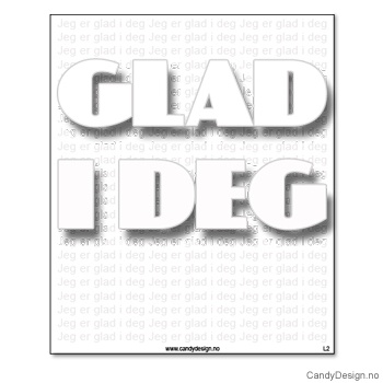 Kjøleskapsmagnet i gummi med visdomsord - Glad i deg