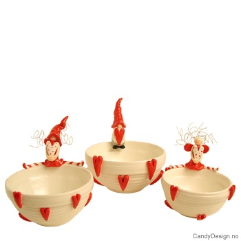 Skålsett med hjerter